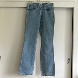 Aritzia Sunday Best flared jeans light wash